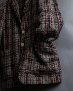 "Ernesto" Multicolor checked tailored jacket