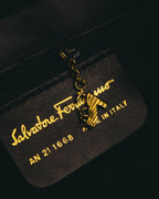 "Salvatore Ferragamo" 90's-00's Elegant leather 2 way handbag