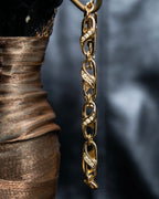 "DIOR" Oval chain rhinestone studded bracelet