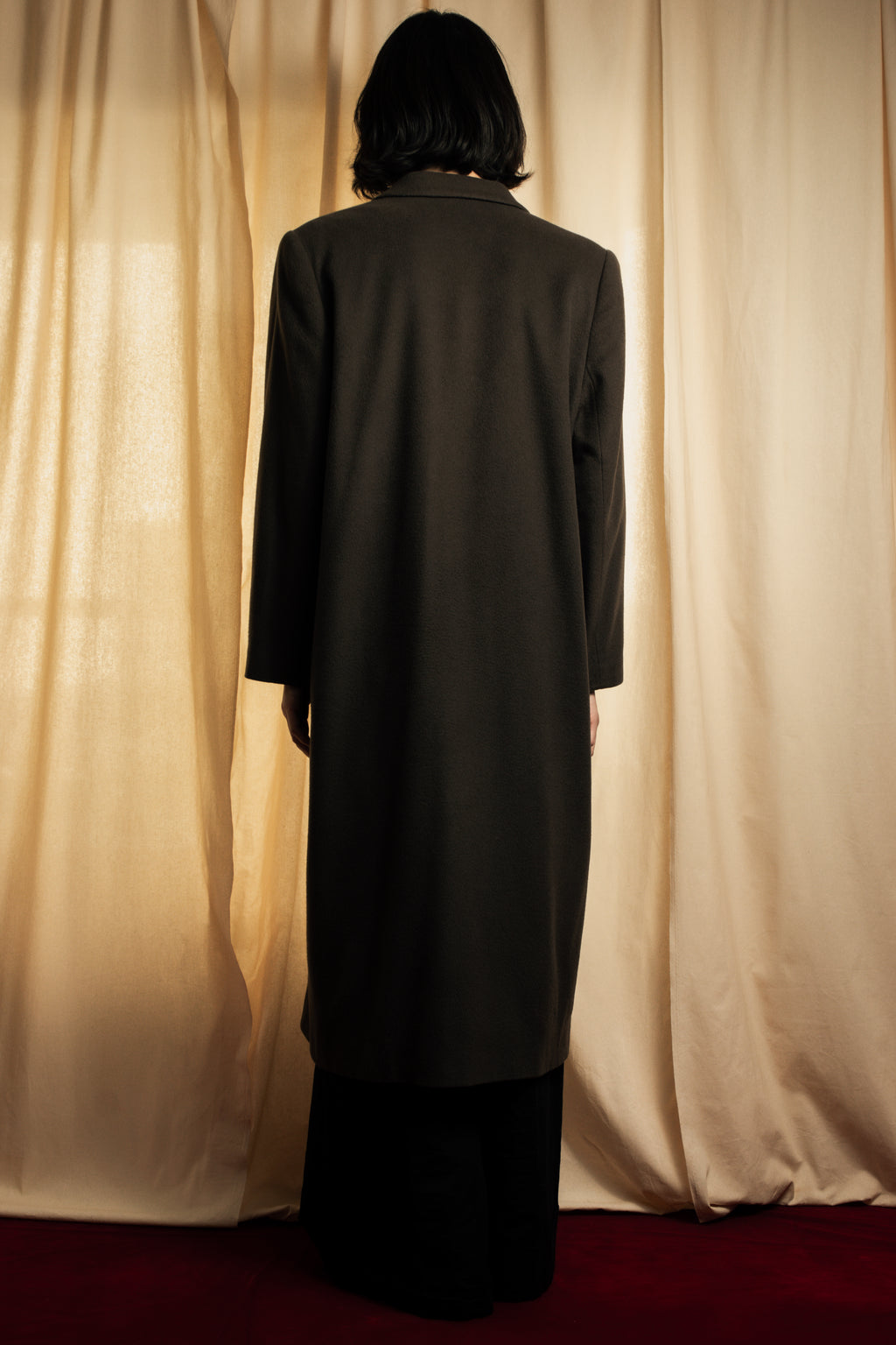 "Vintage 100% pure cashmere long chester coat"