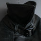 "PAUL SMITH" Military detail double-breasted sheepskin leather coat