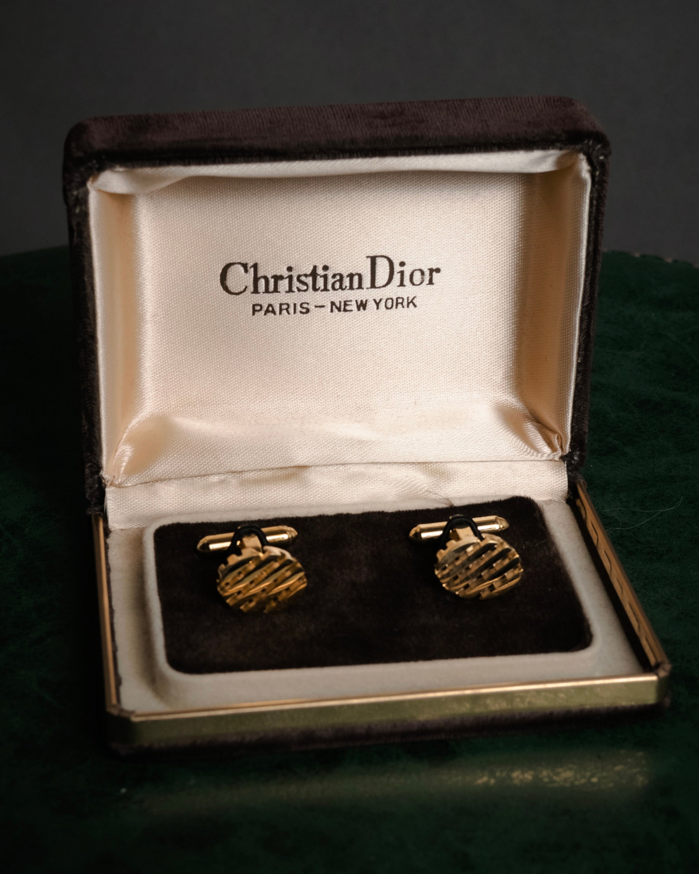 “Christian Dior” 70’s-80’s Geometric cut cufflinks