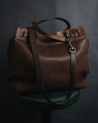 "MAURO GOVERNA" 00’s-10’s lamb leather belted draped bag
