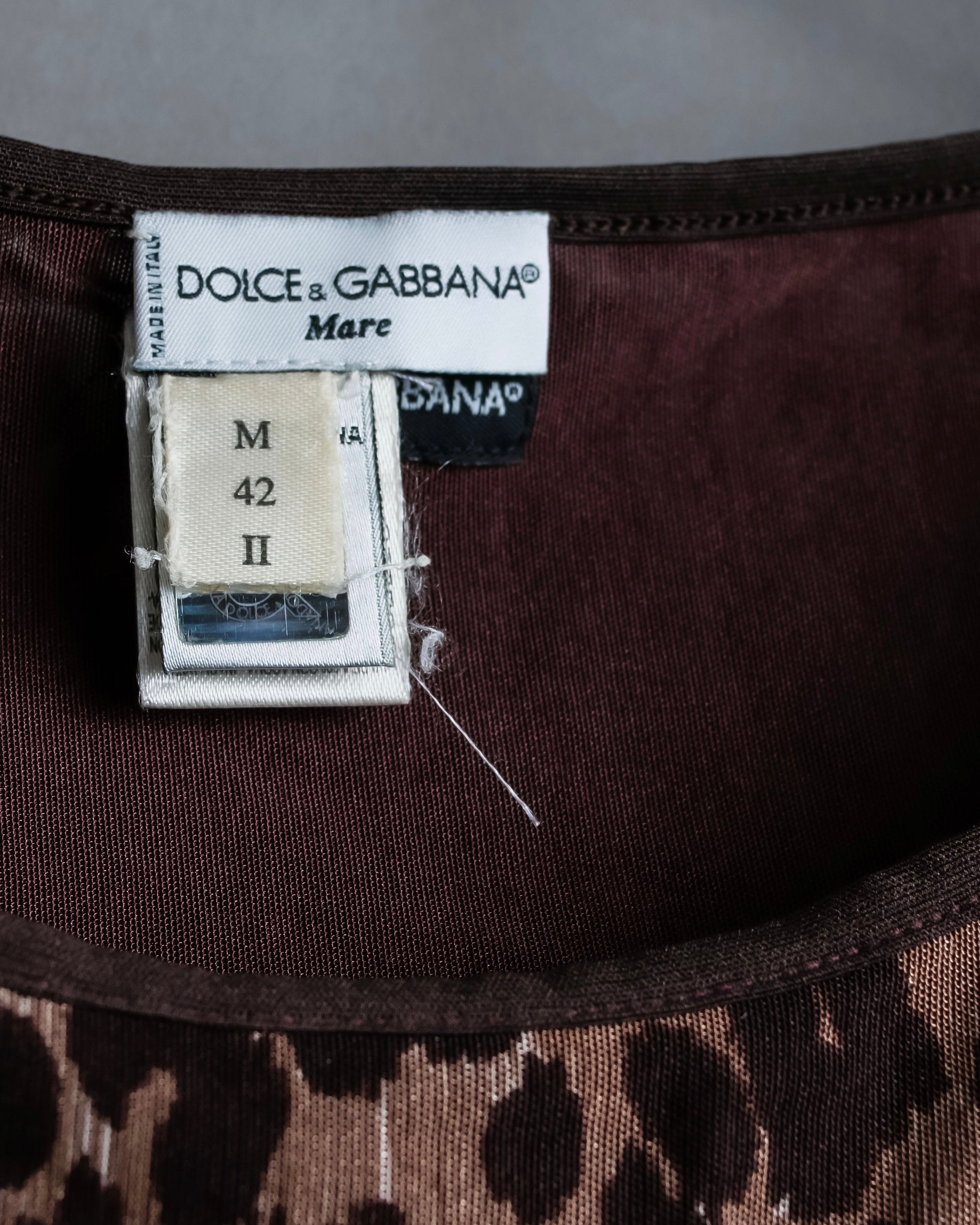 "DOLCE & GABBANA" Leopard print short cut and sew