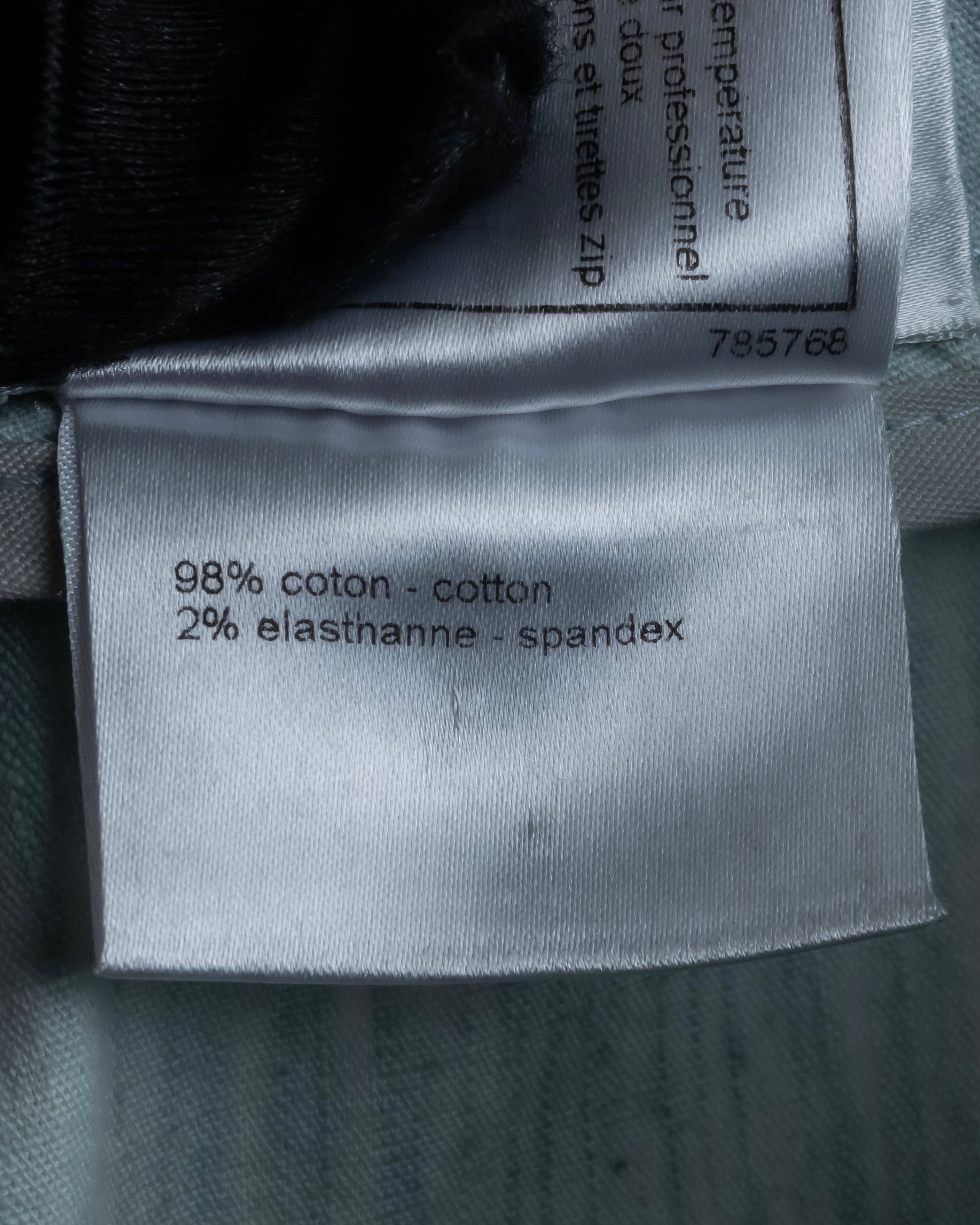 "CHANEL" Coco Mark button detail washed flared denim