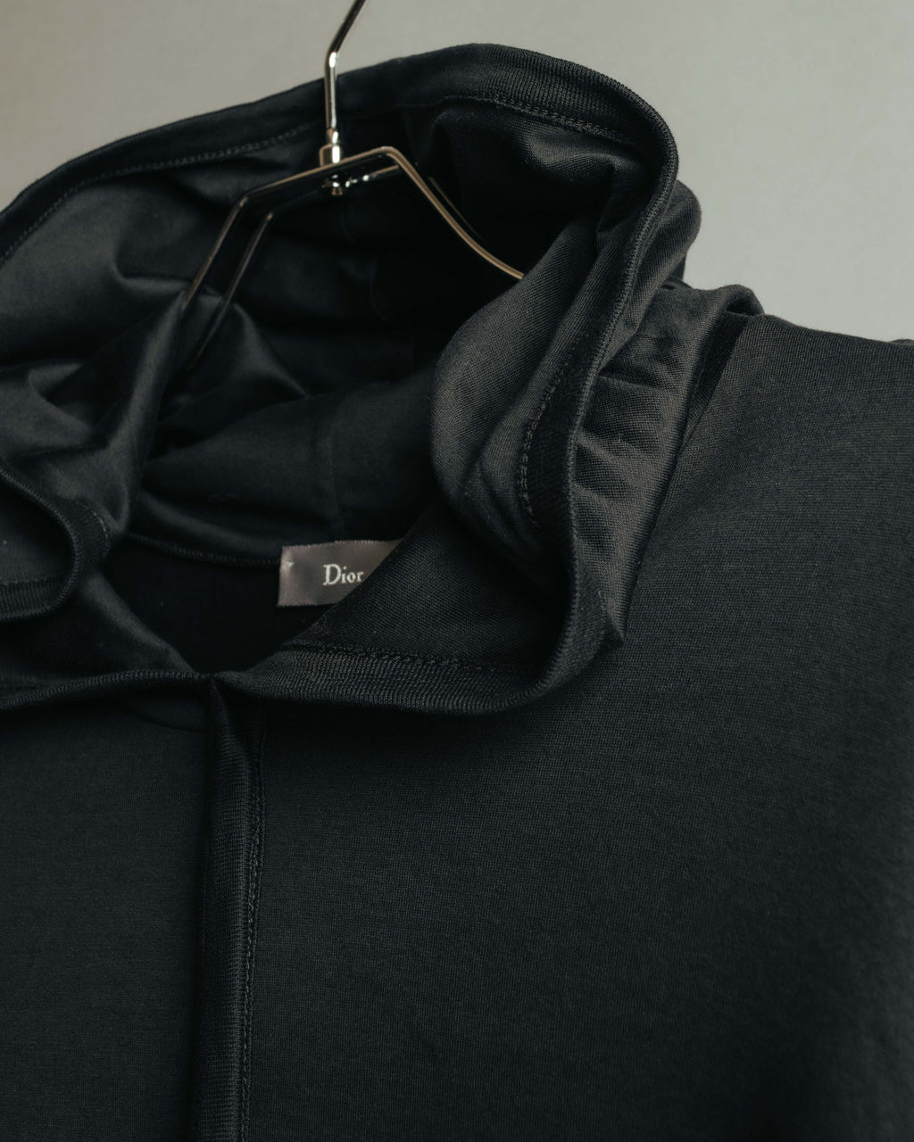 "Dior" 00's Vintage minimalist full-zip jersey hooded sweatshirt