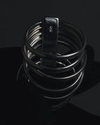 "Christian Dior" 00’s stacked wire silver 925 logo plate ring