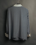 "Christian Dior" 80's-90's Striped silk blouse