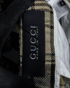 "GUCCI" Brushed check pattern tapered pants