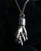 "Vivienne Westwood" Praying hands motif silver necklace