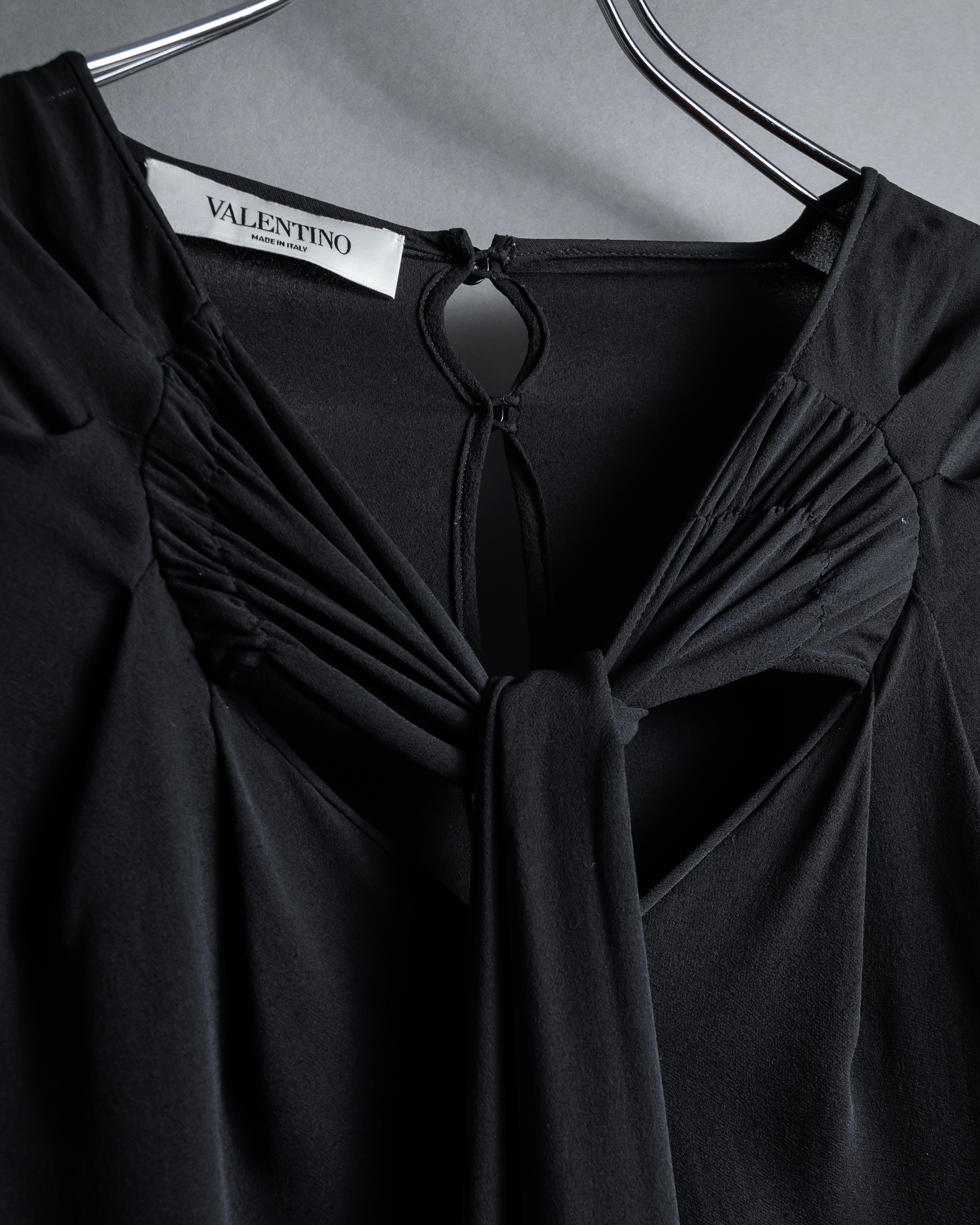 "VALENTINO" 2020-21 Gathered design bow tie skipper silk pullover