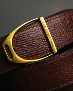 "Hermès" Vintage grained leather belt