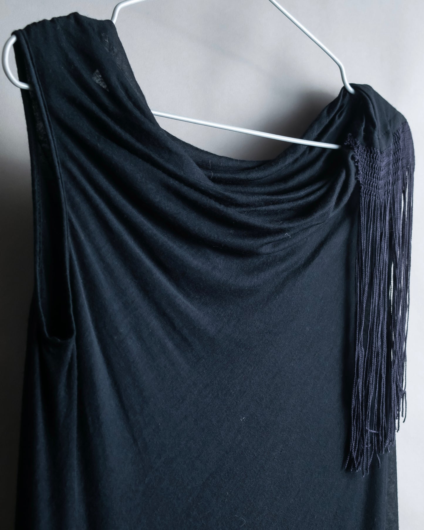 "Rick Owens Lilies" Fringe design draping sleeveless tops