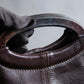 "Sergio Rossi" Foldable landscape design 2way leather bag