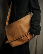 "MAISON MARGIELA" 12SS over flap design leather shoulder bag