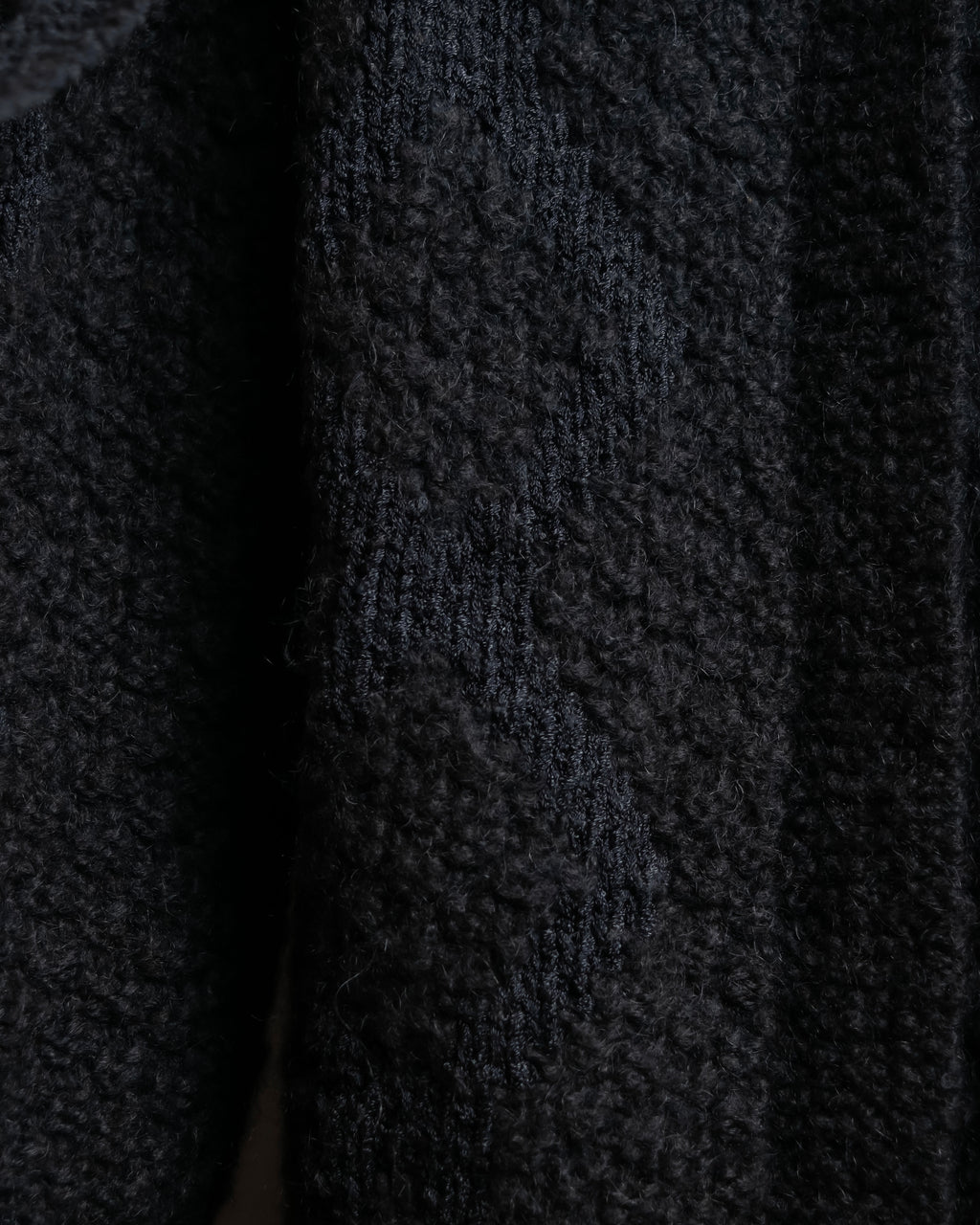 "YVES SAINT LAURENT" Ribbon design stand collar low gauge cardigan