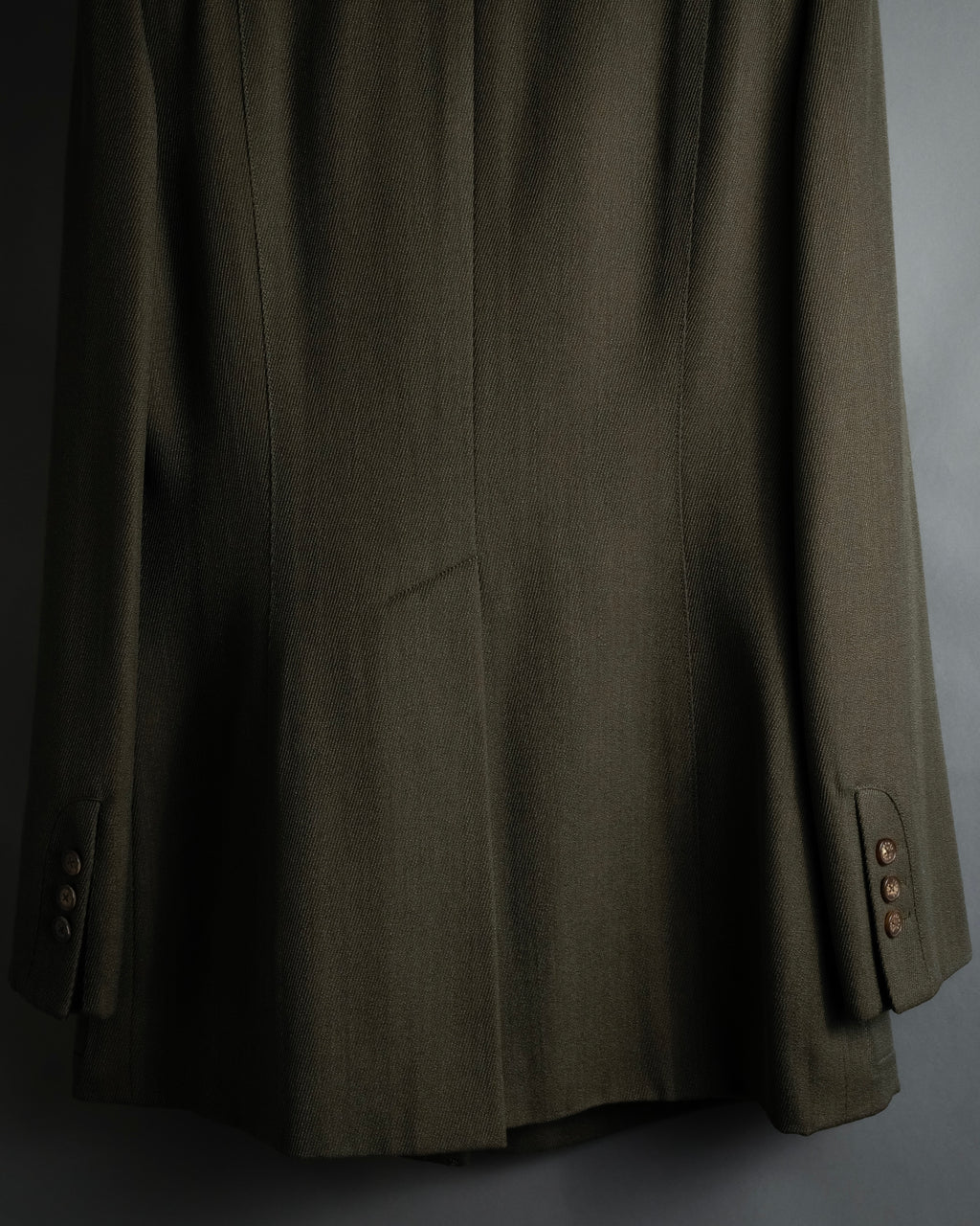 -SPECIAL- "HERMES" 90's Military-inspired zip design tailored jacket