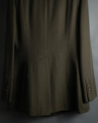 -SPECIAL- "HERMES" 90's Military-inspired zip design tailored jacket