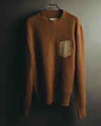 "Maison Margiela" 2021AW Textured ribbed crewneck sweater