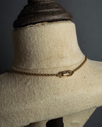 "Christian Dior" Arch motif top gold tone necklace