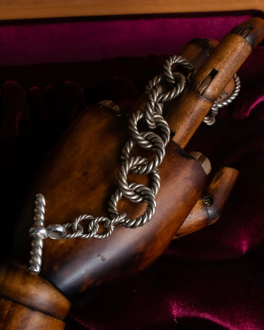 "CELINE" Rope twist design silver bracelet