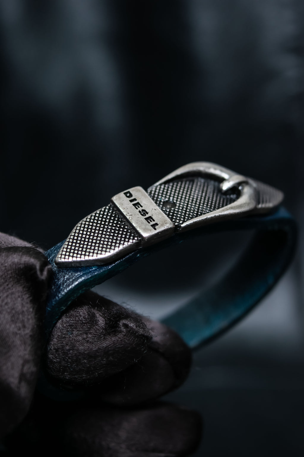 “DIESEL” Logo belt designed leather bracelet