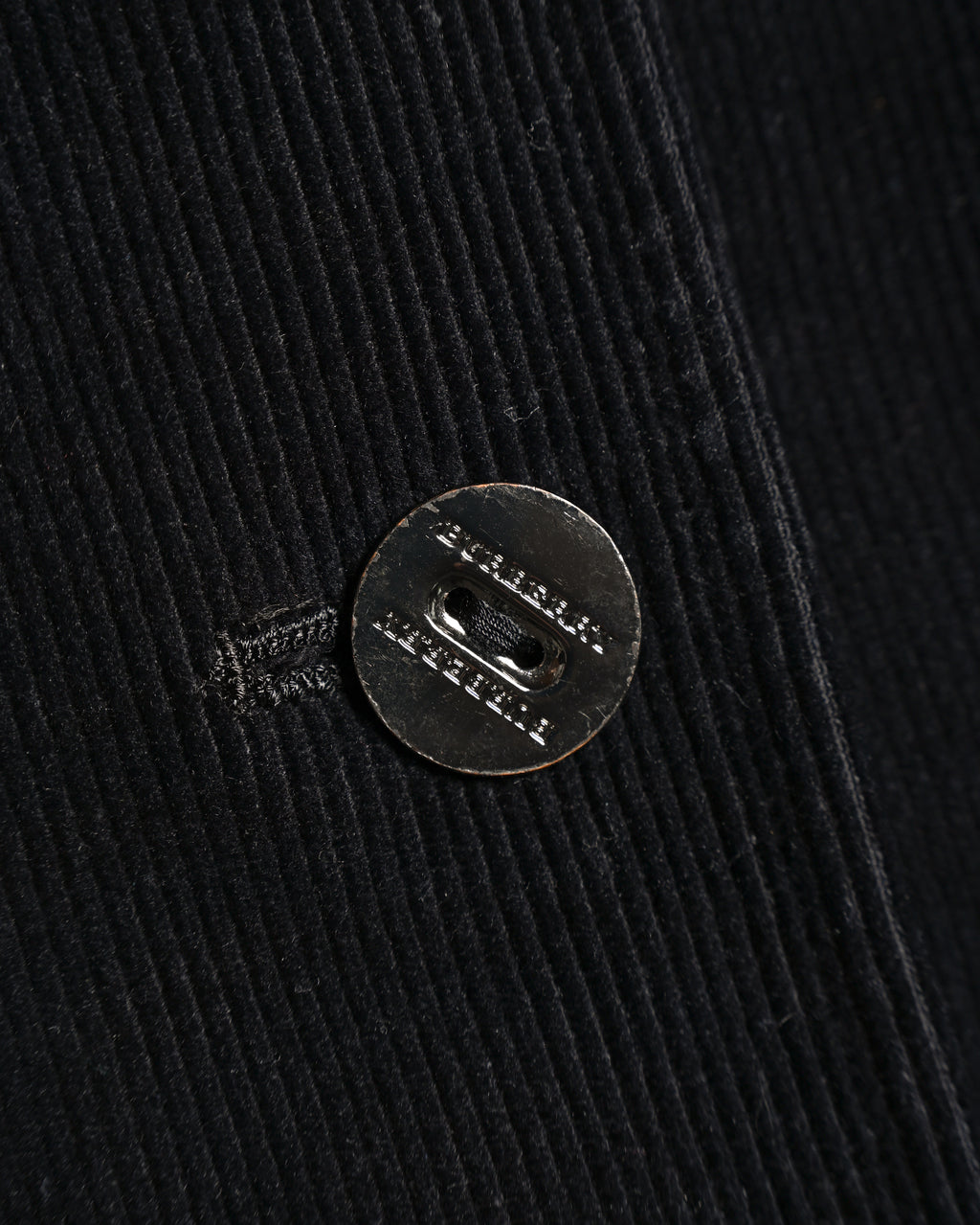 BURBERRY/ Slim Fit Single Breasted Corduroy Set Up Black