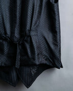 "DOLCE & GABBANA" Pattern switching peak lapel gilet