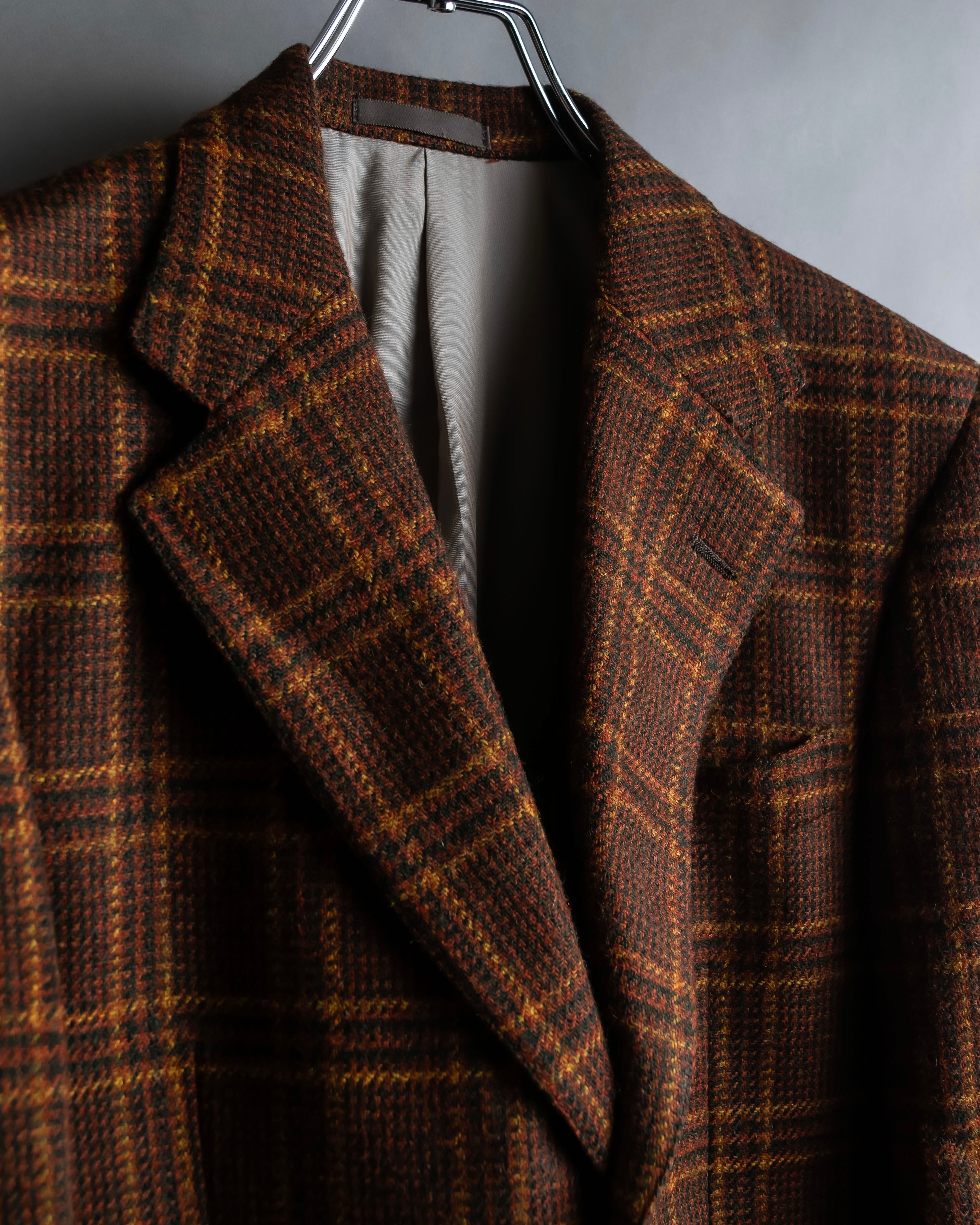"Burberrys" Warm-colored checked twill tailored jacket