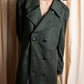 Vintage deep green colour military long coat