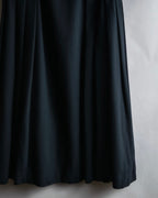 "Christian Dior" Wool draped pleated flared skirt