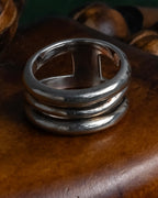 "Tiffany&Co" Open diagonal silver925 ring