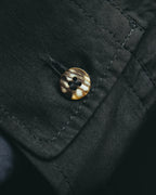 “COMME des GARCONS” Late 80’s-early 90’s silk tucked black shirt