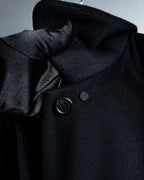 "Vintage raglan sleeve 100% cashmere stand-collar coat"