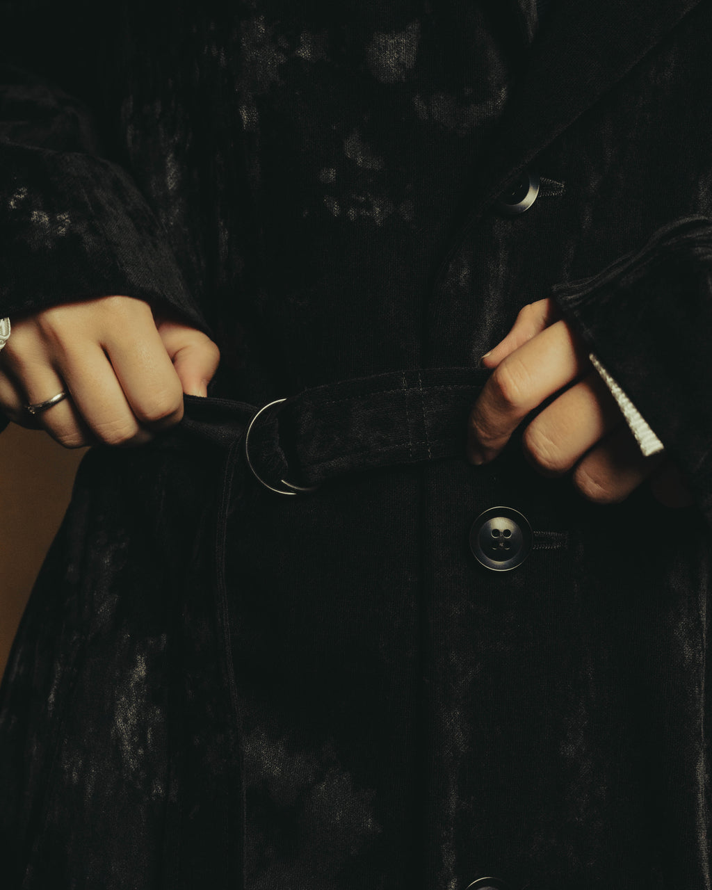 -SPECIAL- "Y’s" 2025's Discharge printed velvet long coat