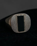 "MAISON MARGIELA" 18SS signet design silver ring