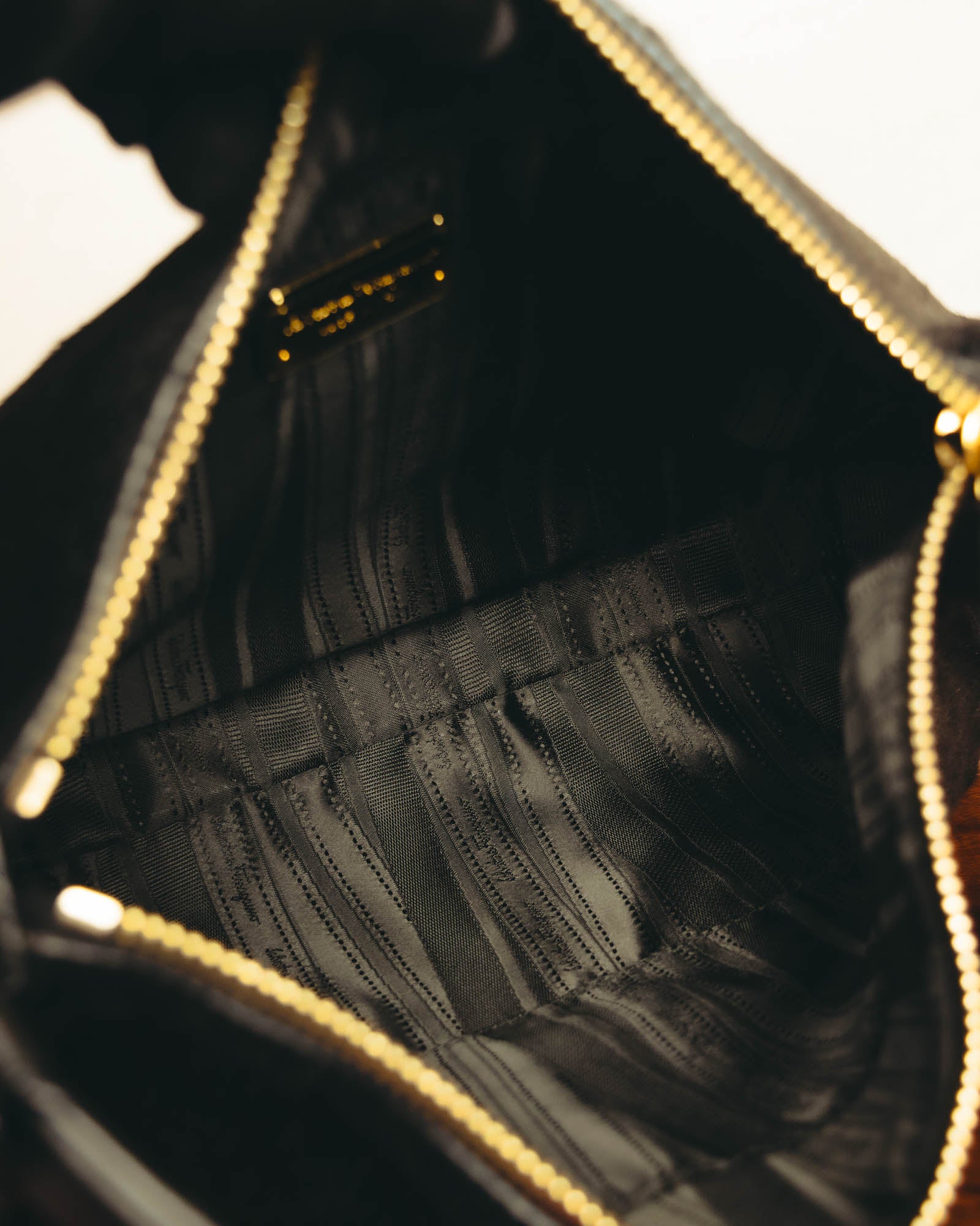 "Salvatore Ferragamo" 90's-00's Textured calf hair shoulder bag