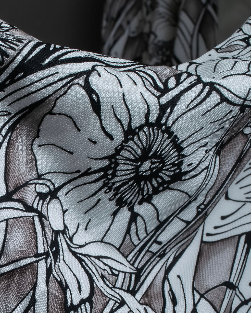 "GUCCI" Monotone floral print wrap dress