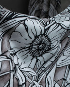 "GUCCI" Monotone floral print wrap dress