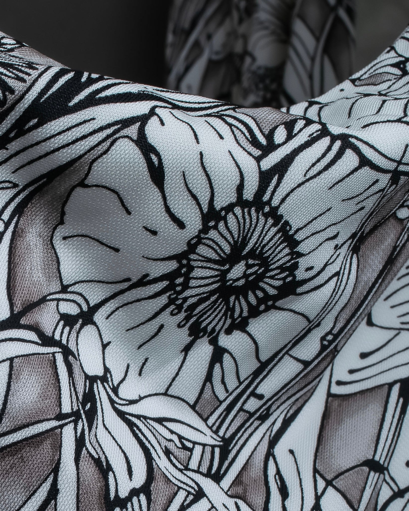 "GUCCI" Monotone floral print wrap dress