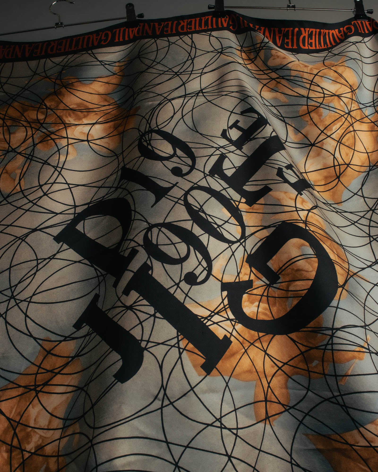 “Jean Paul Gaultier” 90’s-00’s Graphic logo scarf
