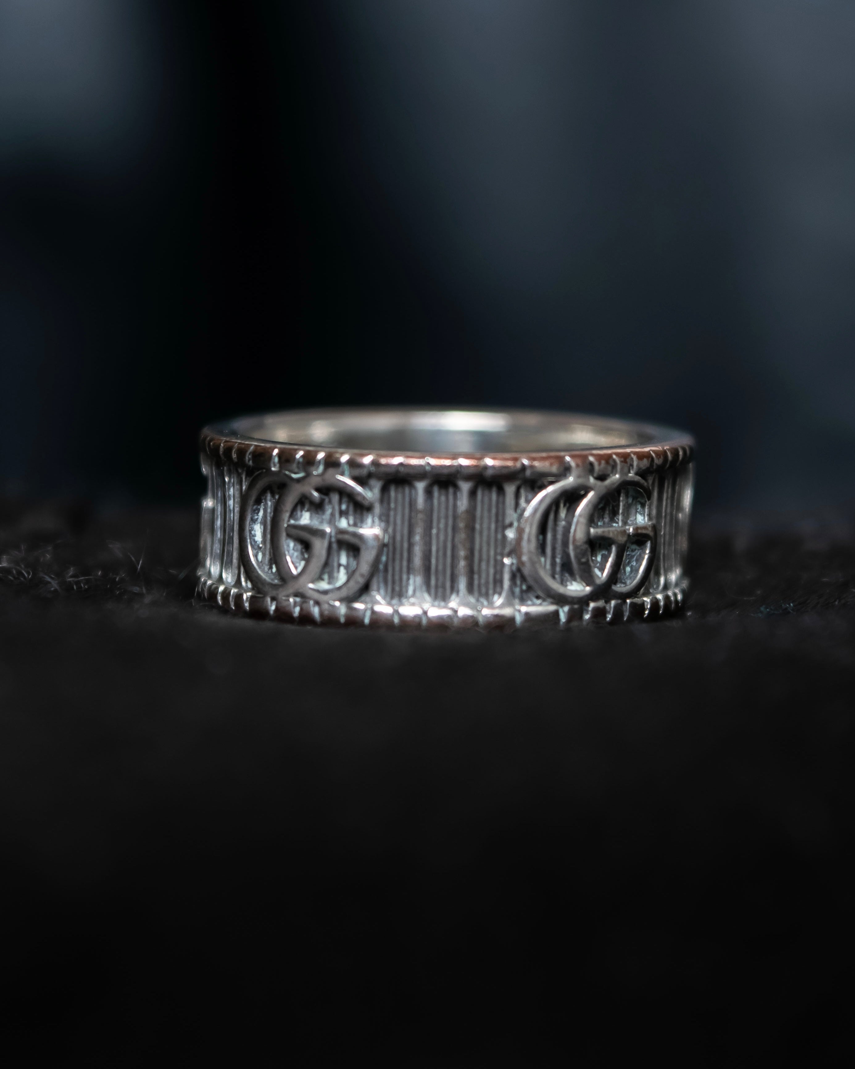 "GUCCI" GG marmont silver 925 ring