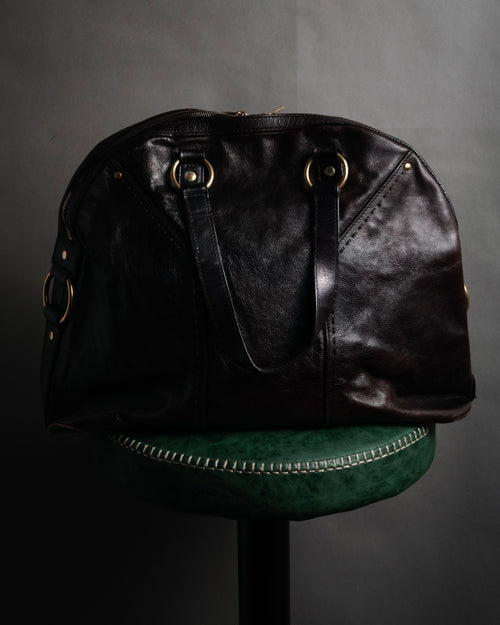 “Yves Saint Laurent rive gauche”
00’s Muse grained leather boston bag