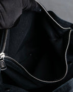 "YVES SAINT LAURENT" Silver parts design Muse toe leather bag