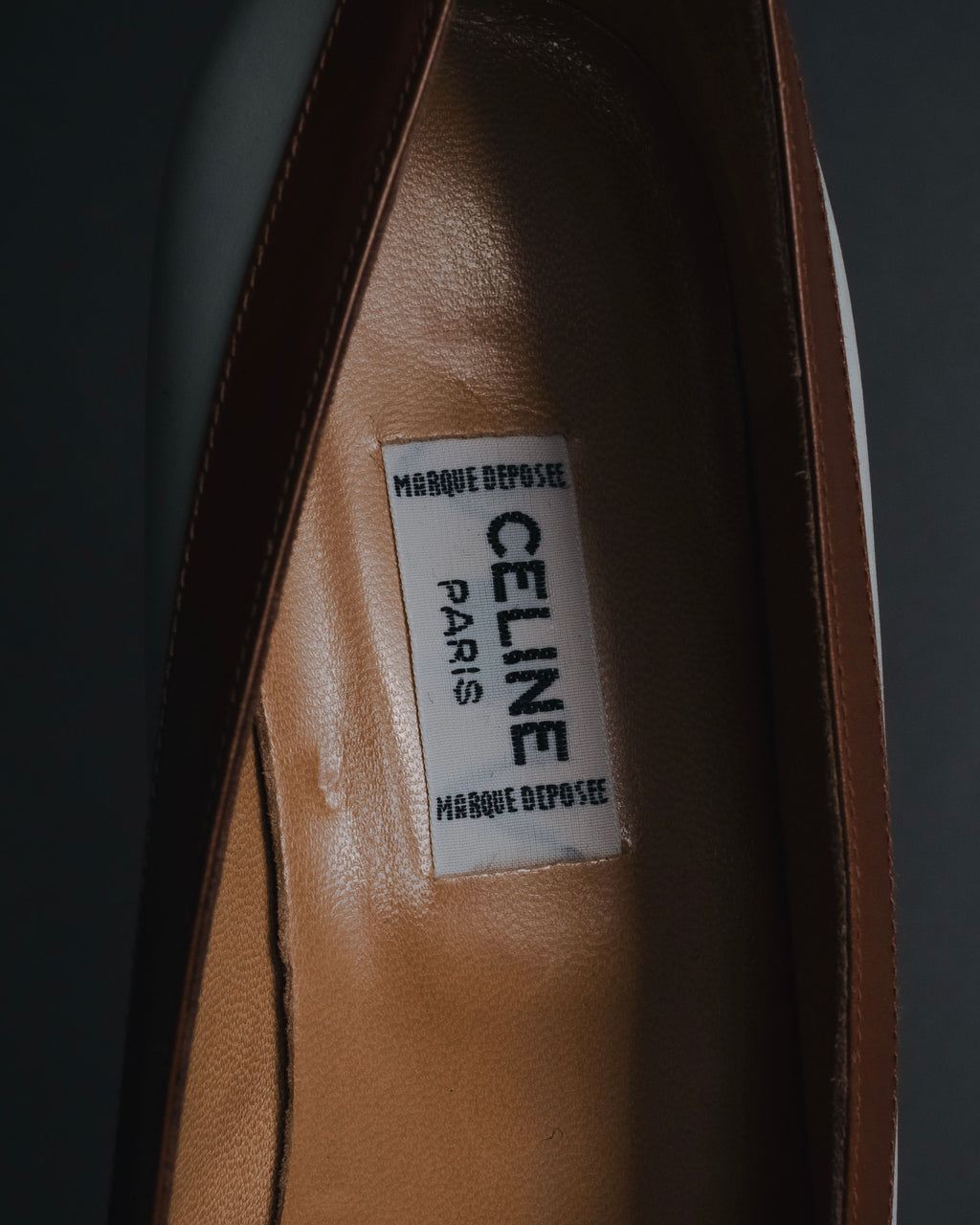 "CELINE" 70’s-80’s Spectator triumph medallion loafers