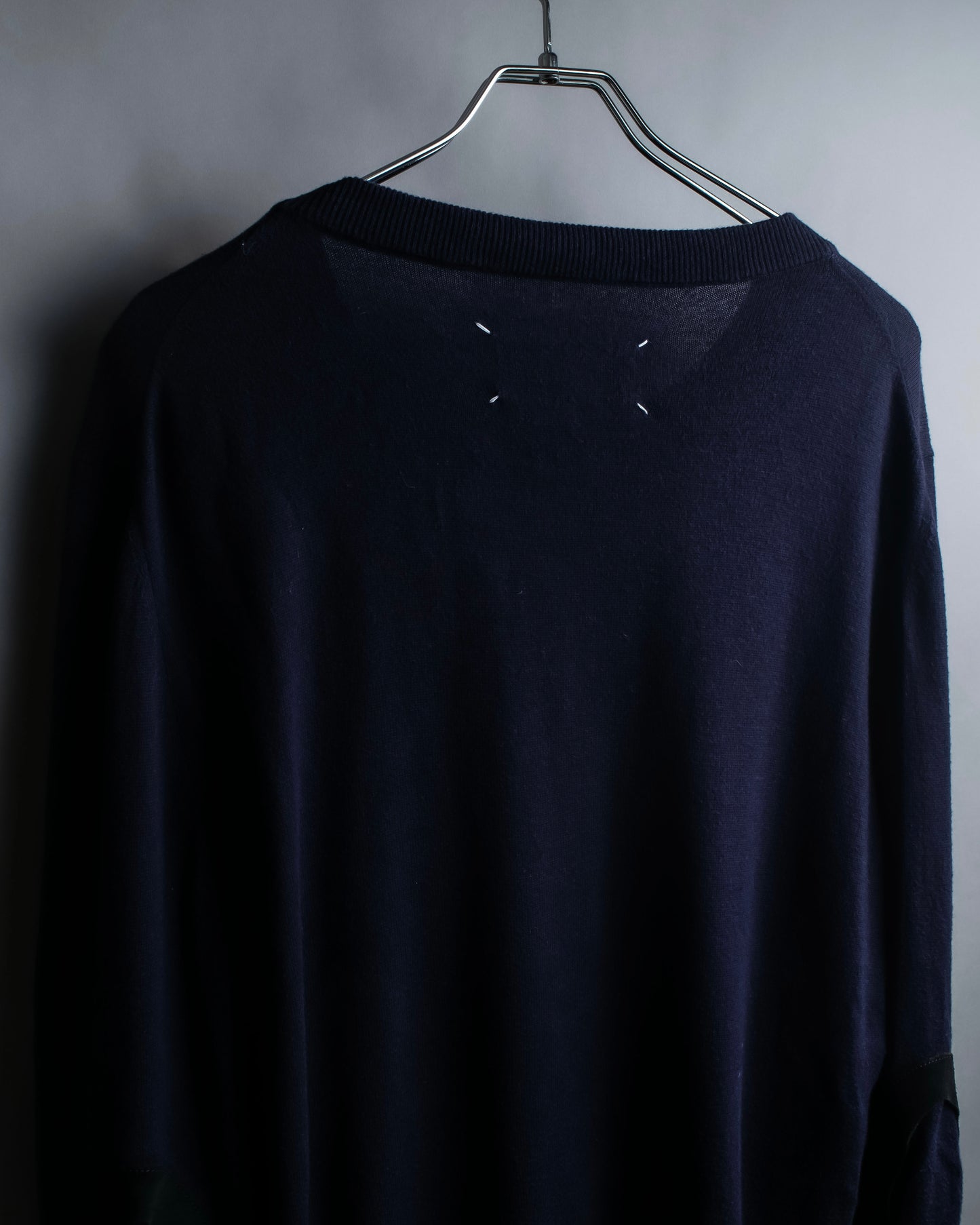 "MAISON MARGIELA" 20SS elbow patch design crew neck knit pullover