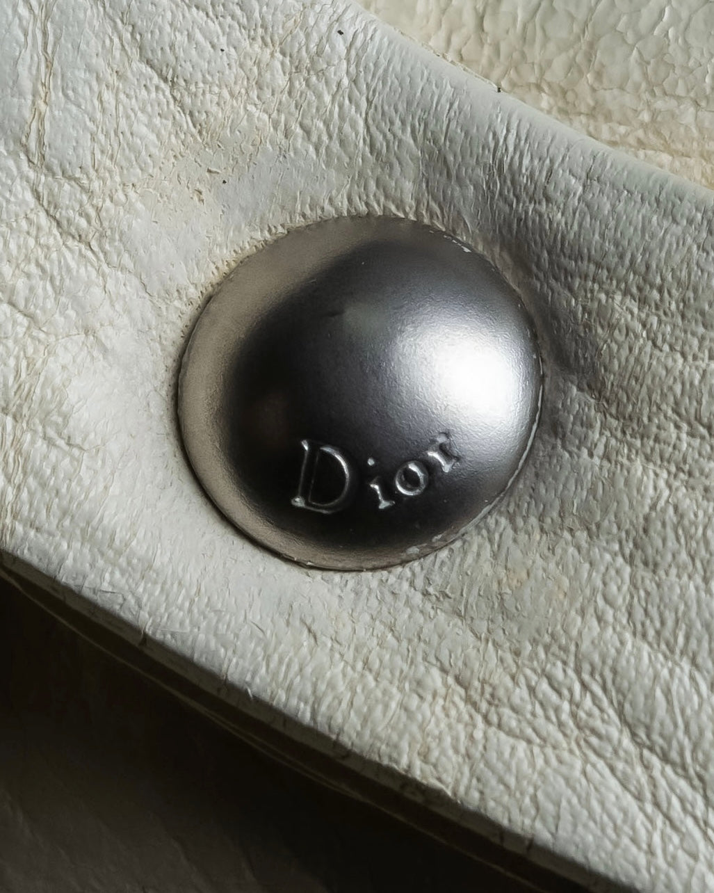 "Christian Dior" Metal ring leather combination design bag