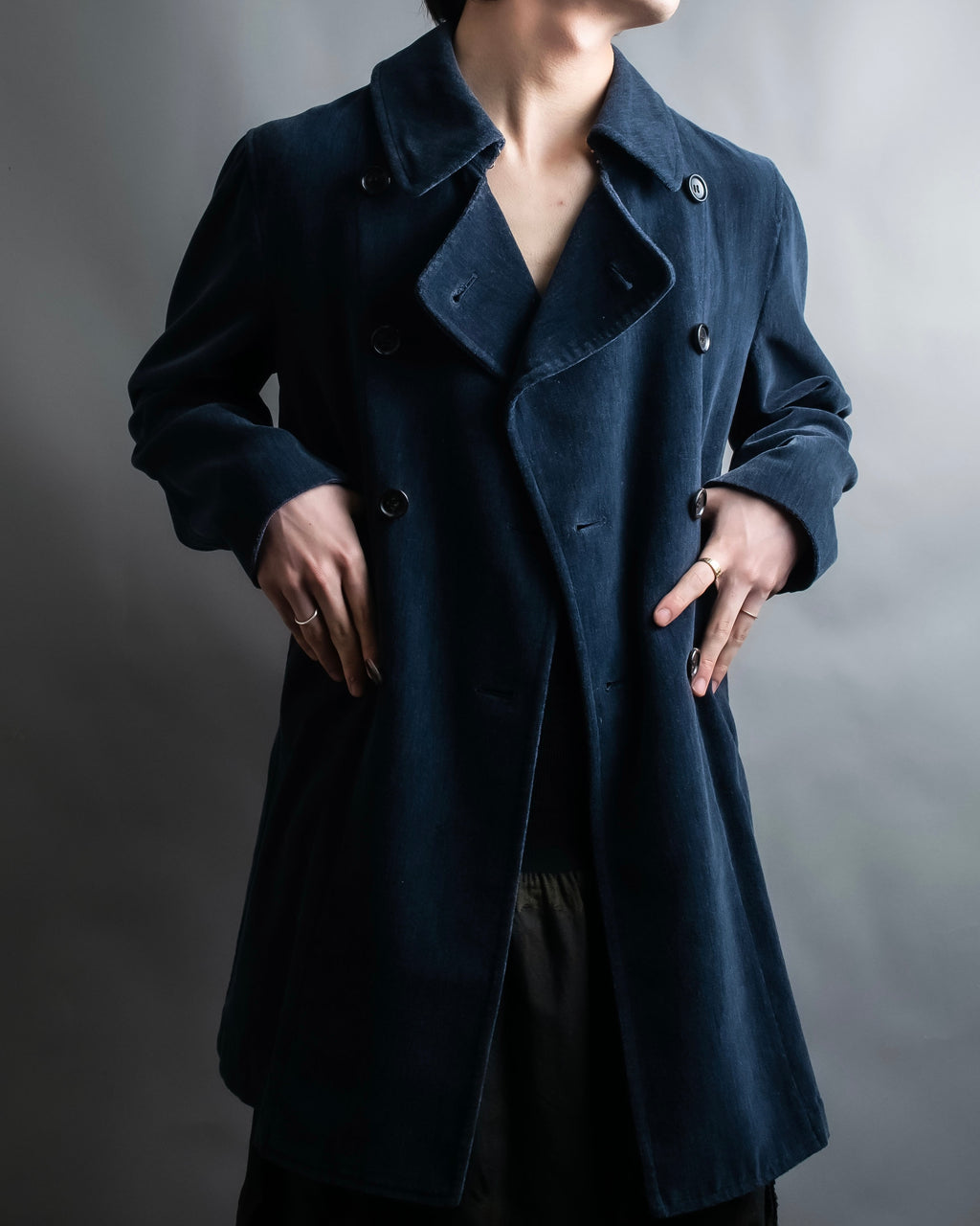 "Comme des garçons robe de chambre" Beautiful velour double half coat