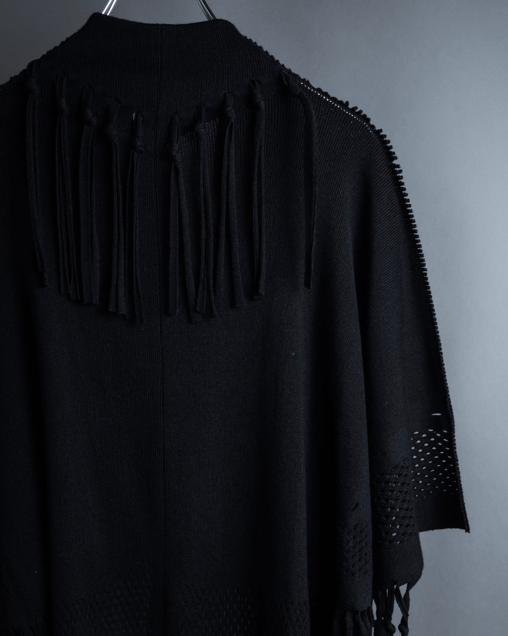 "ISSEY MIYAKE" 01AWRough knit fringe design cardigan