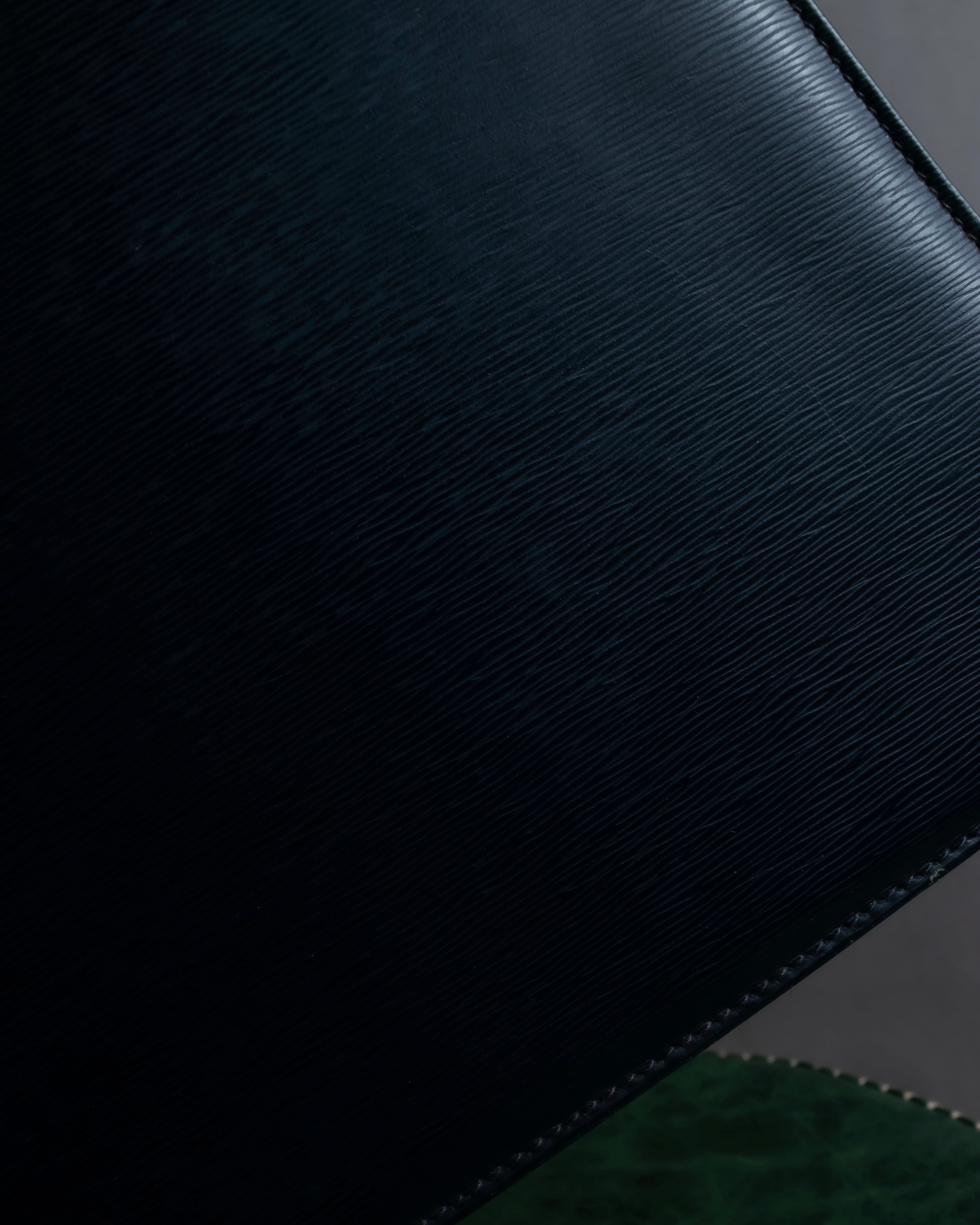 "Chloe" Trapezoid design embossed leather hand bag